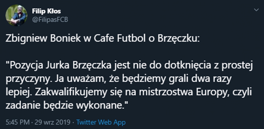 DLATEGO Boniek nie zwolni Brzęczka!